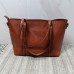 O-TBOST Brown Leather Shoulder Bag – Classic Design with Adjustable Strap and Multiple Compartments